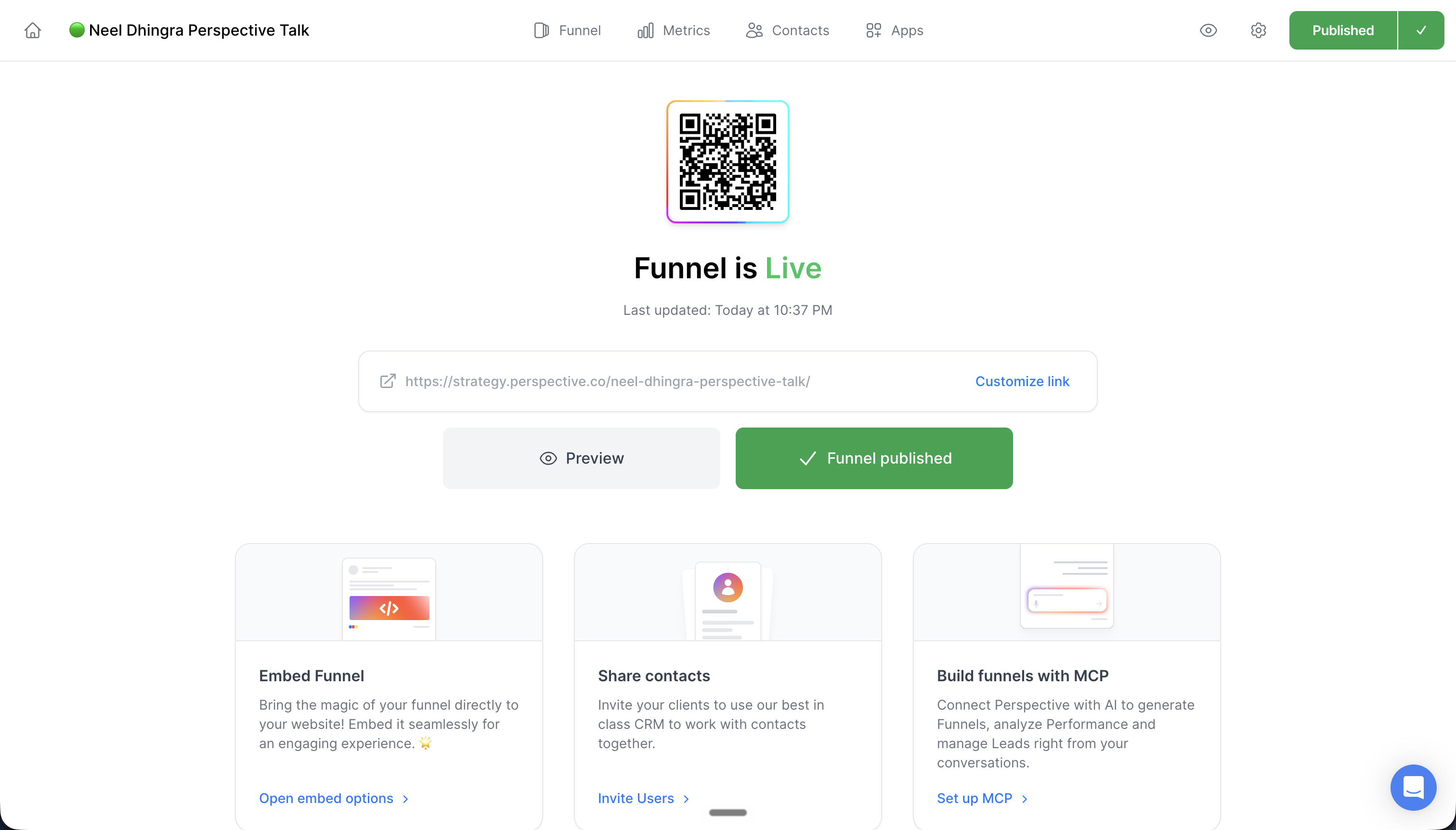 Perspective: Funnel & Landing Page Builder screenshot